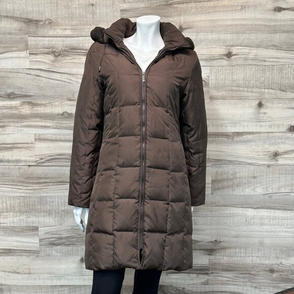 Michael Kors Puffer Coat Brown Womens Small - Picture 3 of 5